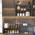 Countertop, (1Pack/Black,Large) Expandable Adjustable Cabinet Shelf Organizer - Stackable Metal Spice Rack for Kitchen