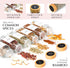 4oz 24 Pack Set, FINESSY Bamboo Glass Spice Jars with Labels and Shaker Lids Clear Empty Bottles Glass Spice Containers