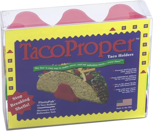 The TacoProper FiestaPak, Set of 12 Taco Holders, Made in America