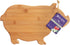 Totally Bamboo Pig Shaped Bamboo Wood Cutting Board and Charcuterie Board