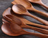 Wooden Spoons for Cooking, 6 Pcs Natural Teak Wood Non-Stick Utensils Set for Kitchen