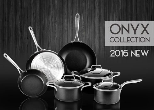 TECHEF Onyx Collection 12-inch Grill Pan - New Teflon Platinum Non-Stick Coating, Made in Korea