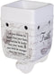 Elanze Designs Dream Bigger Actions Louder Faith Stronger Grey Leaves White Ceramic Stone Warmer