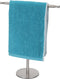 Stainless Steel T-Shape Hand Towel Holder Stand for Bathroom Vanity Countertop, Brushed Nickel Towel Rack