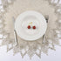 60cm*60cm Polyester Round Doily, Beige Table Cover with Lace Trim, Coffee Table Topper Table Decor Tablecloth