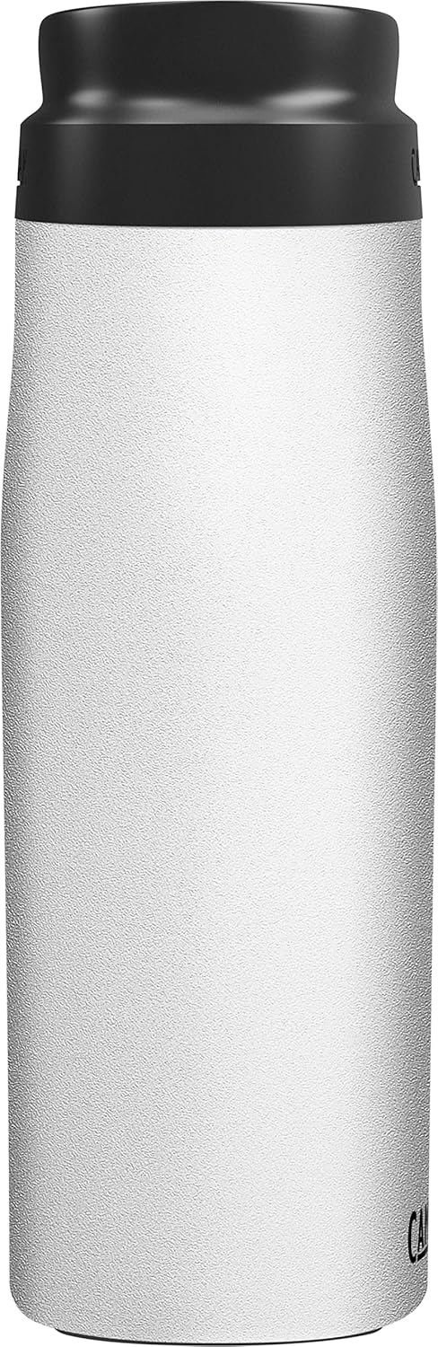 CamelBak Forge Flow Coffee & Travel Mug, Insulated Stainless Steel with Non-Slip Silicon Base, 20oz, White