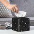 Leather Spider Web Tissue Box Holder, Square Waterproof Tissue Cover, Modern Napkin Organizer for Office