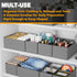 SpaceAid Drawer Organizer Clothes, 12 Pack Dresser Bins for Nursery, Closet Organization and Storage Dividers (Grey)