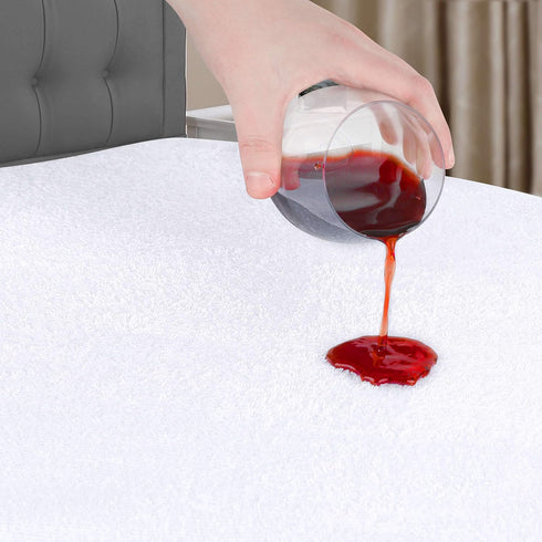 Masirs Zippered Mattress Encasement - Waterproof, Breathable, Noiseless, Machine Washable, Soft Terry Top
