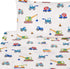 J-pinno 100% 3 Set Set Build Construction Engineering Vehicle Cars Trucks Crane Digger Cartoon Cotton Twin Pieces Sheet