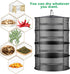 Herb Drying Rack Net Mesh with Black Zippers, 2ft Hydroponics Drying Rack for Plants and Herbs