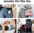 Jewelry Ring Holder Keychain Portable Travel Gym Jewelry Storage Case for Rings Earrings Studs Necklace, Mini Jewelry