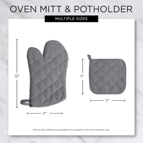DII 100% Cotton Basic Terry Collection Oven Mitt, Spice, 2 Piece