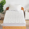 SLEEP ZONE Breathable Twin Mattress Pad - Machine Washable Quilted Fitted Cover, Deep Pocket up to 21" (White)