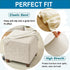 ANWUCHEN Ottoman Cover - Stretch Knitted Jacquard Slipcover - Thick Storage Ottoman Covers - Small White