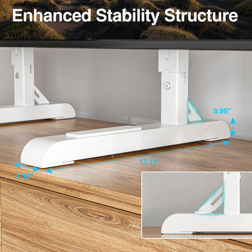 HOLMAXD 19-75 Inch 110 lbs, 800X600mm, Universal TV Stand for LCD LED TVs, Height Adjustable TV Legs Replacement Hold