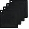 Silicone Trivets Mats Set - Heat Resistant Pot Mat for Countertop, Table Placemats, 4 Pack, Black