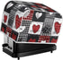 Bulopur Microwave Toaster Cover, Red Black White Love Heart Lattice, Quilted Dust Protection for Standard Toasters