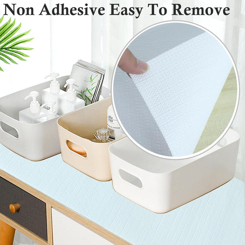 Shelf Liners 16 Inch Wide x 20 Ft, Non-Slip Waterproof Kitchen Cabinet Drawer Liners, Strong Grip Bathroom Mat