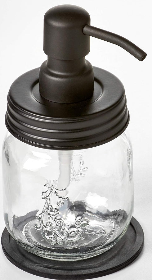 12oz 2pk 12oz) Black Mason Jar Soap and/or Lotion Dispensers for Hand Sanitizer, Liquid Soap or Hand/Body Lotion