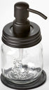 12oz 12oz) Mason Jar Black Soap and/or Lotion Dispenser for Hand Sanitizer; Petite, Cute and Compact Liquid Soap