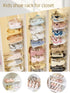 2 Pack 4 Closet, Clear Acrylic Shoe Rack for Kids Clothing Drawer Organizer Baby Dresser Organizer Sections Stackable