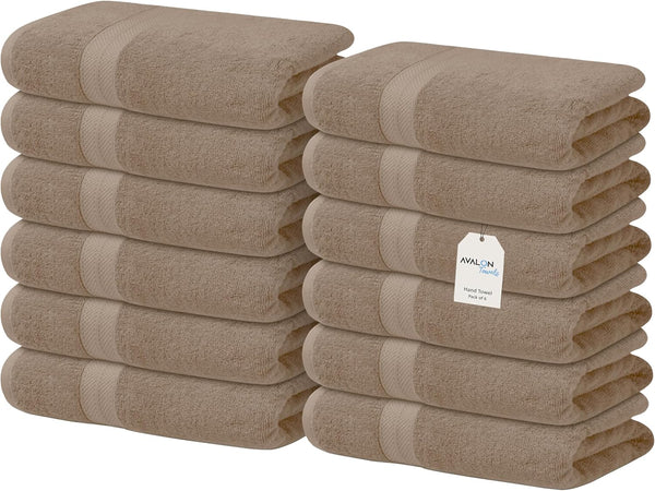 Avalon Towels Luxury Washcloths (Value Pack of 12) Premium Cotton, Soft &