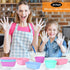 24 pcs Silicone Cupcake Baking Cups, Reusable Non-Stick Liners for Muffins, Pastry Cake Molds in 3 Shapes Multicolor