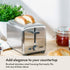 BELLA Stainless Steel 2 Slice Toaster with Extra Wide Slots & Removable Crumb Tray - 6 Browning Options, Auto Shut Off & Reheat Function - Toast Bread, Bagel & Waffle by BELLA