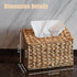 Water Hyacinth Hand Towels Box Cover for Kleenex Disposable Paper Hand Towels, Handwoven Towel Holder, Wicker Tissue
