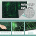 Washable Area Rug, Binary Code Design Entryway Doormat Faux Wool Non-Slip Low-Pile Carpet for Indoor Kitchen Bathroom