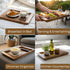 Counter 15.7"x11" PANDAWOOD Wood Serving Tray - Large Acacia Wooden Tray for Coffee Table Ottoman - Ottoman Tray Decor