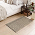 LEEVAN Small Bathroom Rug 2' x 3', Washable Natural Entryway Rug, Low Profile Reversible Mat for Bedroom/Porch