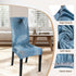 SearchI Summer Pattern Dining Room Chair Covers Set of 4, Stretch Printed Parsons Slipcovers, Blue