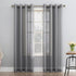 No. 918 Emily Sheer Voile Grommet Curtain Panel - 59" x 84", Charcoal Gray