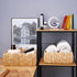 Set 2 LUSYDECO of Scalloped Edge Wicker Storage Basket with Built-in Handles, Rectangle Water Hyacinth Basket