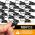 Teenitor 100 Pack Small Curtain Clips for Outdoor String Lights, Stainless Steel Hooks for Hanging Drapes, Black