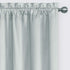 Eclipse Canova Modern Valance Rod Pocket Window Curtain, 42" x 21", River Blue for Kitchen or Bathroom