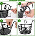 2-Pack Tosnail Metal Plant Holders for Indoor Outdoor Railings, Fence Plant Hangers, Hanging Flower Baskets for Porch
