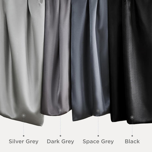 Bedsure King Size Satin Pillowcase Set of 2 - Dark Grey Pillow Covers for Hair and Skin, 20x36 Inches