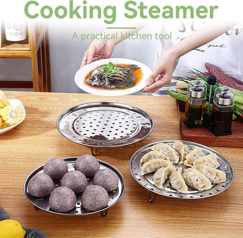 10in Steamer Rack, Stainless Steel Canning Rack Cooking Food Steaming Tray for Pressure Cooker