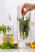 Set 3 1L Kilner Herb Keeper | Keep Herbs Fresh for Up to Weeks | Wide Mouth Jar with Stainless Steel Lid & Silicone