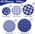 Patelai 10 Pieces Reusable Bowl Covers in 5 Sizes, Stretch Cloth Fabric Elastic Food Storage Covers