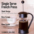 Clever Chef French Press Coffee Maker, 2 Cup Capacity, Black - Maximum Flavor Brewer