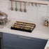 Organizer,3-Tier Insert/Countertop included)-3Tier,2packs/Black Expandable Metal Spice Drawer Slanted Seasoning Jars