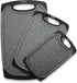 Cutting Boards for Kitchen, Plastic Chopping Board Set of 3 with Non-Slip Feet, Easy Grip Handle, BPA Free