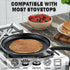 Cook N Home 10.25-Inch Nonstick Heavy Gauge Crepe Pancake Griddle, 26cm, Black