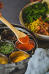 KitchenCraft World of Flavours Indian Spice Box, Stainless Steel, 7 Spice Pots + Large Spice + Cover, 17 x 7 cm