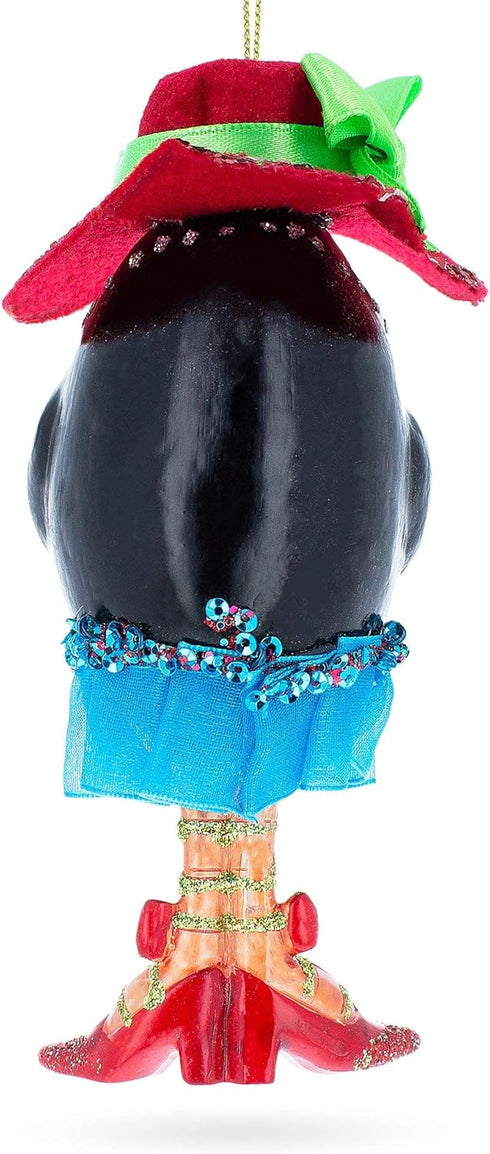 Stylish Penguin Blown Glass Christmas Ornament for Holiday Decor