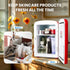 HealSmart Portable Mini Fridge, 4 Liter Cooler and Warmer with Observation Window, Eco Friendly for Drinks, Red